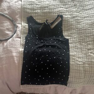 SKIMS Black Star Patterned Tank Top